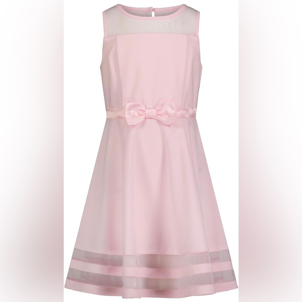 Calvin Klein - Illusion Mesh Party Dress - Sweet Pink - 5T